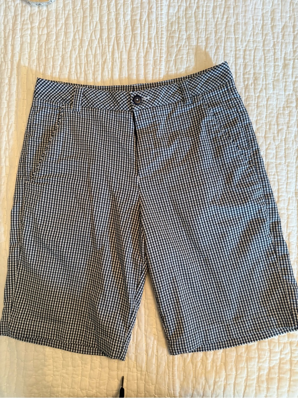 Puma Golf Men’s Size 30 Navy White Check Plaid Golf Shorts